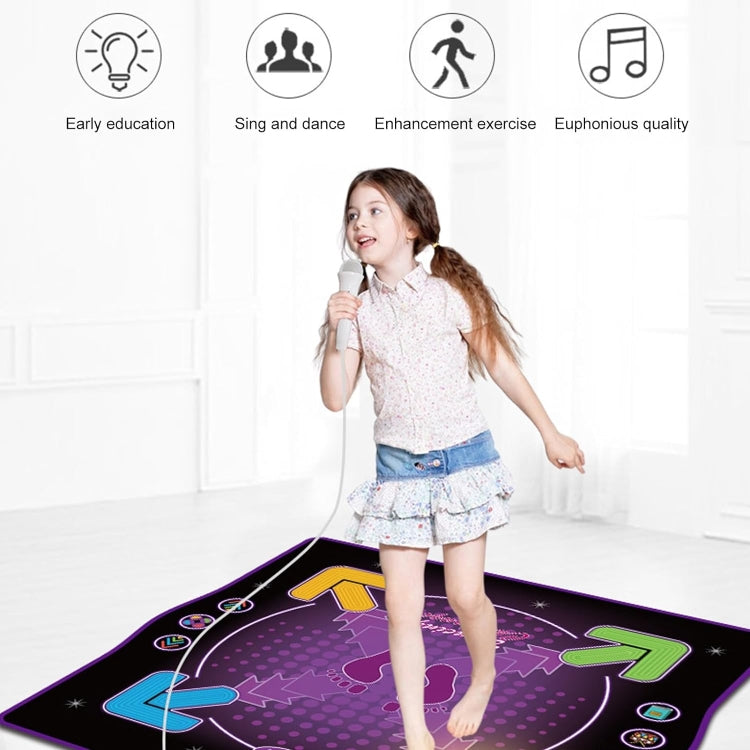 A colorful Bluetooth Electronic Dance Mat designed for children, featuring music and dance capabilities with LED lights.